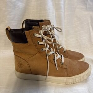 Timberland Womens Skyla Bay Lightweight 6 inch Wheat High Top Sneaker Boot Size